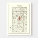 Vintage Map of Lancaster County, Nebraska 1903