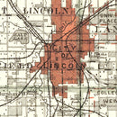 Vintage Map of Lancaster County, Nebraska 1903