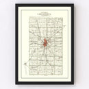 Vintage Map of Lancaster County, Nebraska 1903