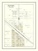 Vintage Map of Panama, Nebraska 1903
