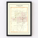 Vintage Map of Schell City, Missouri 1903