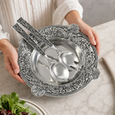 Concho Pattern Salad Bowl with Serving Set by Arthur Court Designs