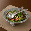 Concho Pattern Salad Bowl with Serving Set by Arthur Court Designs