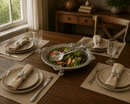 Concho Pattern Salad Bowl with Serving Set by Arthur Court Designs