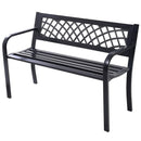 Bench Deck with Steel Frame for outdoor by LJGDeals