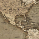 Custom Push Pin Map Canvas Print – Personalized Travel