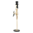 64.6 Inch Metal Skeleton Musician Statue