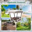 Outdoor Waterproof Solid Wood Picnic Table and Bench Set with Removable Canopy by HouseOfZazla