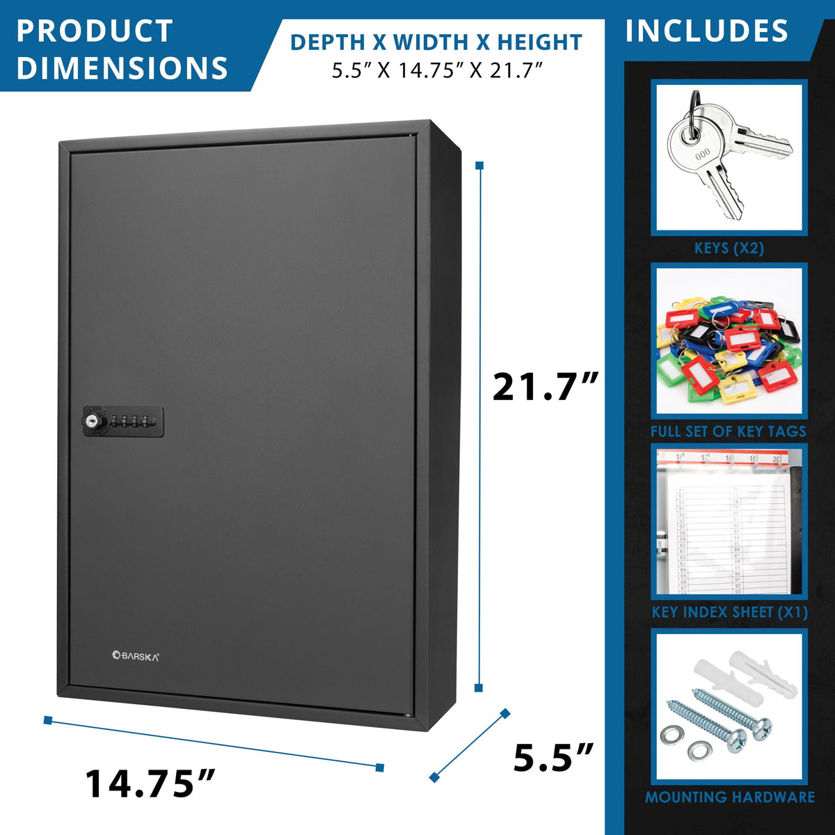 Adjustable Key Cabinet With Combination Lock, photo 3 of 17
