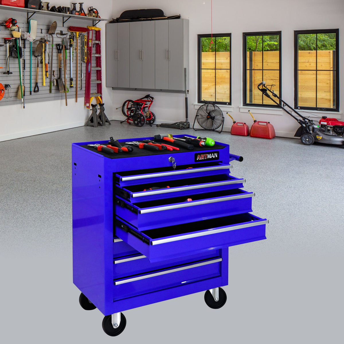 Multifunctional Tool Cart With Wheels And Drawers, photo 15 of 40