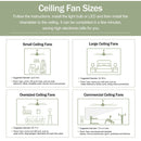 Indoor Outdoor Ceiling Fan With Light With Remote Control, Noiseless Reversible Motor, 6 Speed, 3 Color by HouseOfZazla