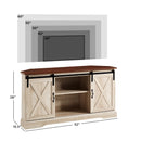 52" Sliding Barn Door Corner TV Stand