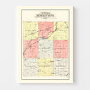 Vintage Map of Kendall County, Illinois 1903