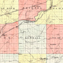 Vintage Map of Kendall County, Illinois 1903