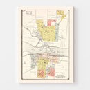 Vintage Map of Bristol, Illinois 1903