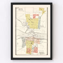 Vintage Map of Bristol, Illinois 1903