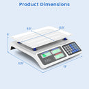 66lb Price Computing Scale Commercial Food Scale with Dual LCD Displays by LJGDeals
