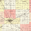 Vintage Map of Clinton County, Indiana 1903