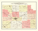 Vintage Map of Clinton County, Indiana 1903