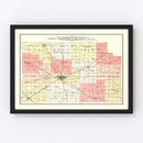 Vintage Map of Clinton County, Indiana 1903
