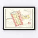 Vintage Map of Kirklin, Indiana 1903