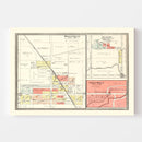 Vintage Map of Rossville, Indiana 1903