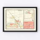 Vintage Map of Rossville, Indiana 1903