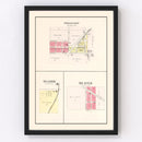 Vintage Map of West Branch, Michigan 1903