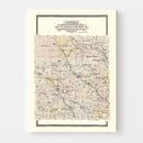 Vintage Map of Custer County, Nebraska 1904