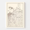 Vintage Map of Jackson County, Missouri 1904