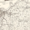 Vintage Map of Jackson County, Missouri 1904
