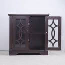 Modern Sideboard With Tempered Glass Doors - Ox Blood Red by HouseOfZazla