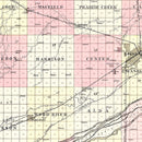 Vintage Map of Hall County, Nebraska 1904
