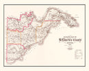 Vintage Map of Saint Charles County, Missouri 1905