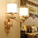GobekUsa Modern Dual Cylinder 2-Light Gold Wall Sconce with Clear and Frosted Glass