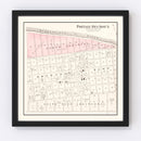 Vintage Map of Portage des Sioux, Missouri 1905