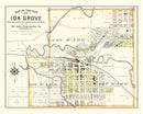 Vintage Map of Ida Grove, Iowa 1906