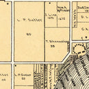 Vintage Map of Delavan Lake, Wisconsin 1907