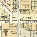 Vintage Map of Walworth, Wisconsin 1907