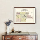 Vintage Map of Fulton County, Indiana 1907