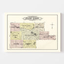 Vintage Map of Fulton County, Indiana 1907