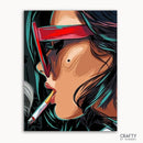 Smoking Woman Pop Art