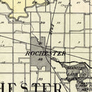 Vintage Map of Fulton County, Indiana 1907