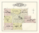 Vintage Map of Fulton County, Indiana 1907