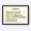 Vintage Map of Fulton County, Indiana 1907