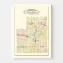 Vintage Map of Stark County, Illinois 1907