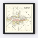 Vintage Map of Bradford, Illinois 1907