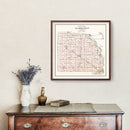 Vintage Map of Saunders County, Nebraska 1907