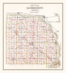 Vintage Map of Saunders County, Nebraska 1907