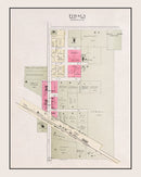 Vintage Map of Ithaca, Nebraska 1907